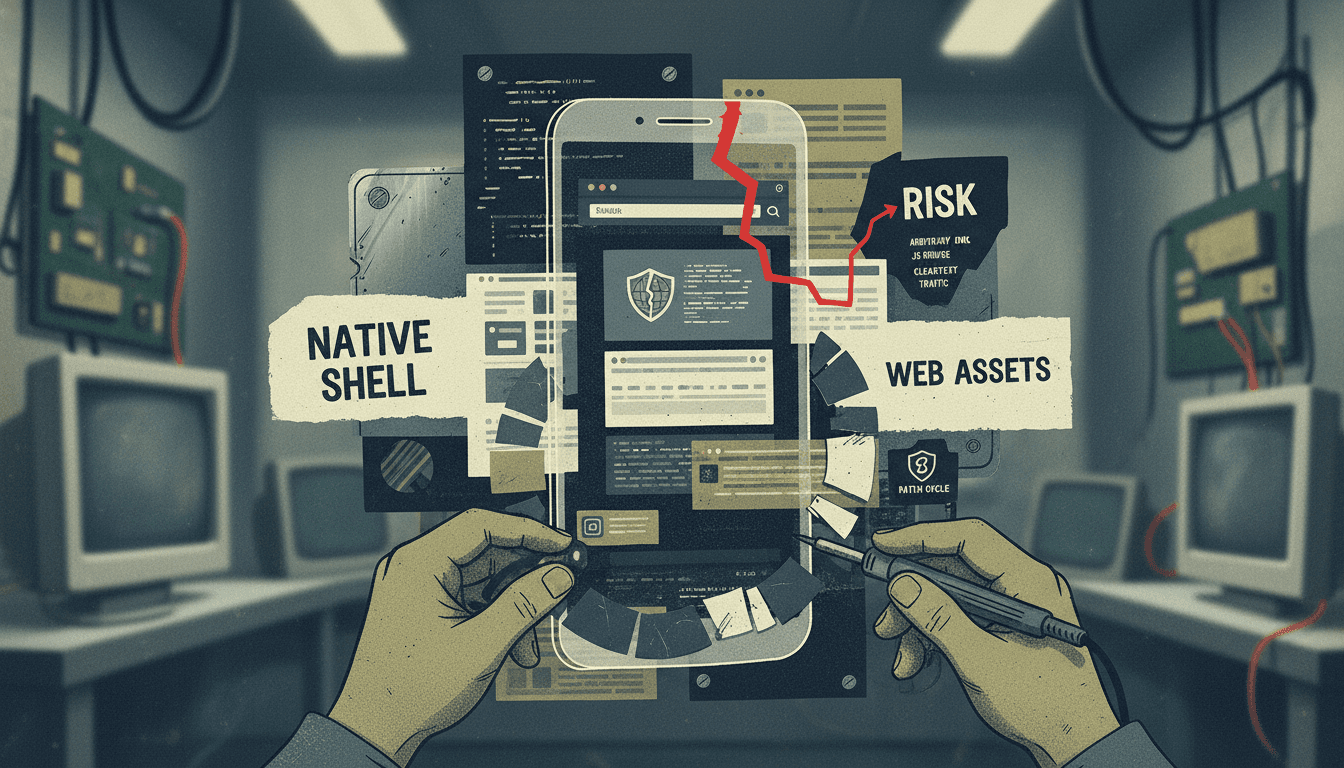 Editorial illustration for “Android WebView: Security, JS Bridge, and Shipping Hybrid Screens”.