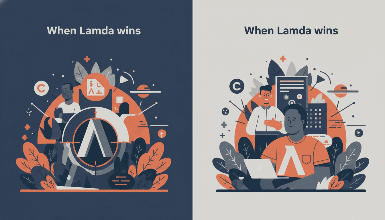 Editorial illustration for “AWS Lambda for HTTP APIs: When It Wins, When to Back Away”.