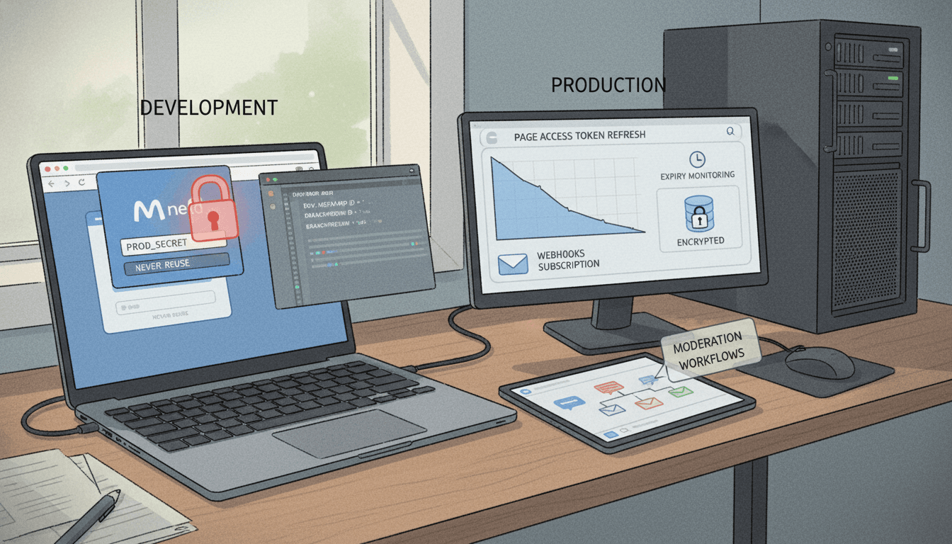 Webhook handler processing Meta page comment events.