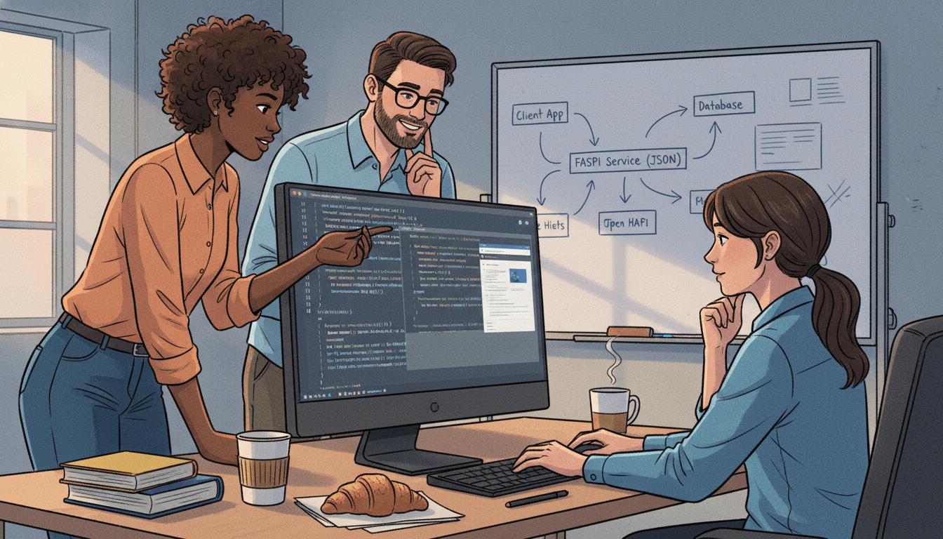 Editorial illustration for “Production APIs with Python FastAPI: Structure, Validation, and OpenAPI”.