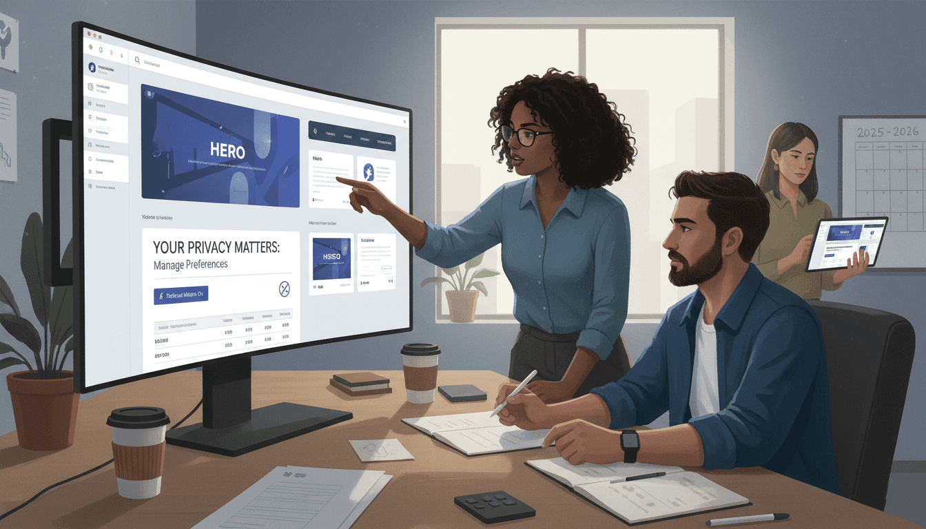Editorial illustration for “Web Design Trends That Still Matter for B2B Sites in 2025 and 2026”.